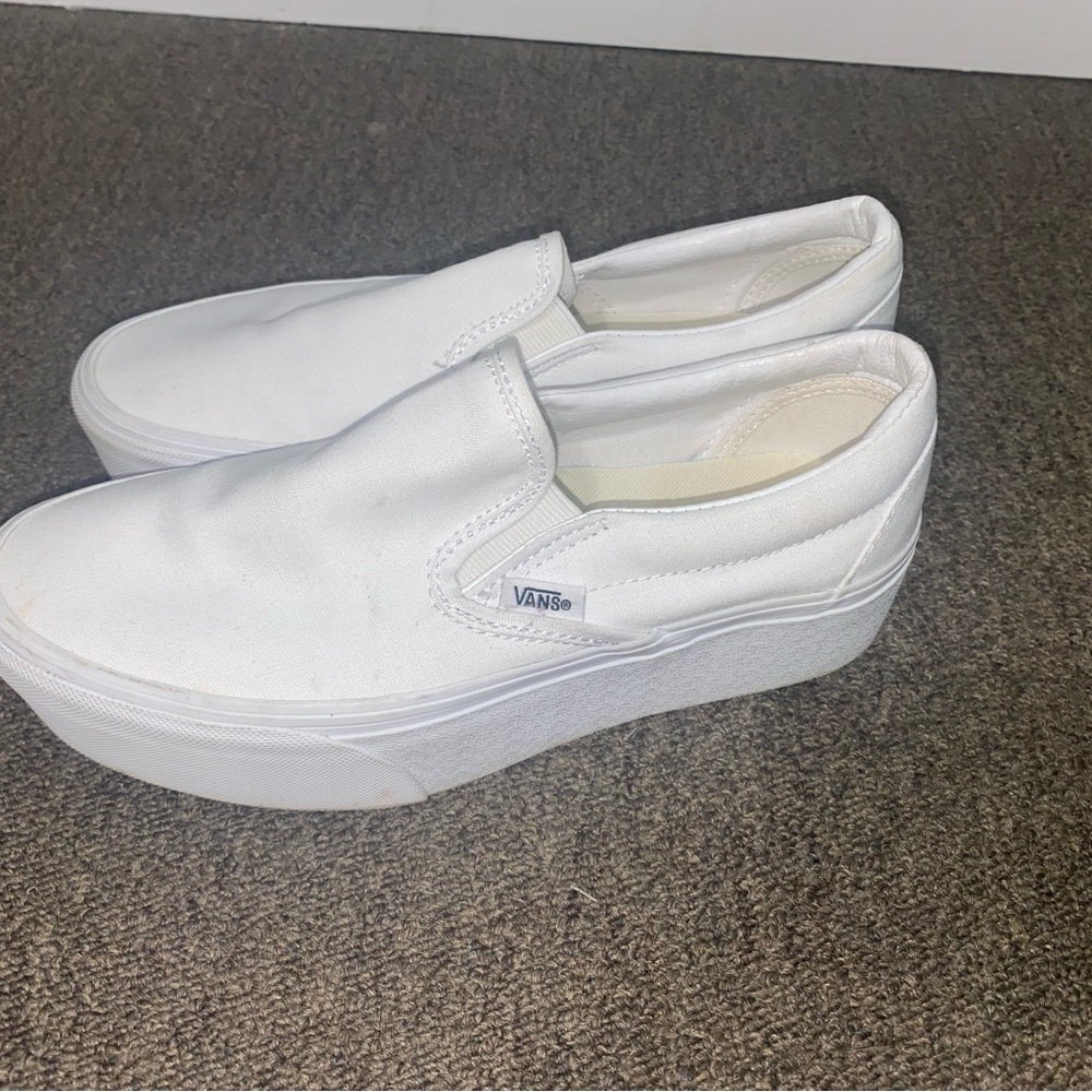 Vans Women's Classic White Platform Sneakers